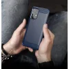 Carbon tok rugalmas borító TPU tok Samsung Galaxy A72 4G kék thumbnail