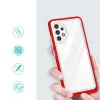 Clear 3in1 tok Samsung Galaxy A72 4G Frame Gel Cover Red thumbnail