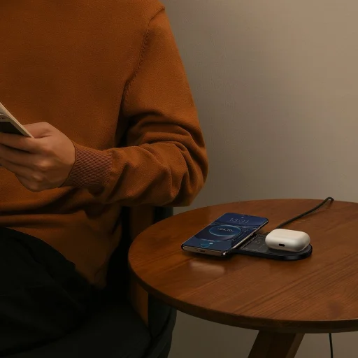 Baseus Digital LED kijelzős, dupla vezeték nélküli töltő kijelzővel 20W fekete (WXSX010101) - 10