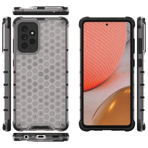 Honeycomb Case armor tok TPU ütközővel Samsung Galaxy A72 4G átlátszó - 12