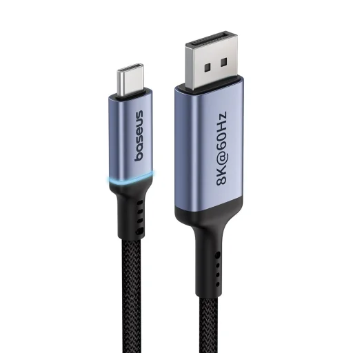 Baseus High Definition Series USB-C to DisplayPort 1.4 8K 60Hz egyirányú kábel 1.5m - Fekete - 2