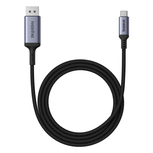 Baseus High Definition Series USB-C to DisplayPort 1.4 8K 60Hz Irányszerű Kábel 2m - Fekete - 1