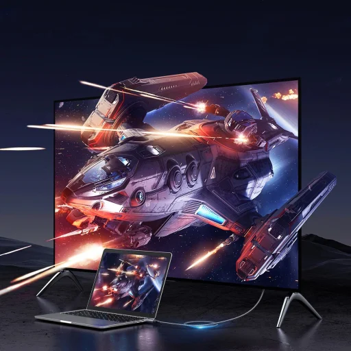 Ugreen DP119 15773 DisplayPort / HDMI 4K 60Hz kábel 1m - szürke - 4