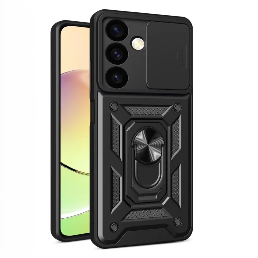 Hybrid Armor Camshield tok Xiaomi POCO C65 / Redmi 13C számára - Fekete - 1