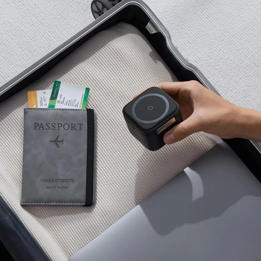 Baseus BS-W531 MagSafe / Qi USB-C 20W vezeték nélküli töltő - fekete - 11