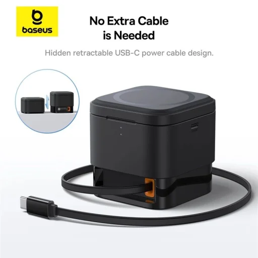 Baseus BS-W531 MagSafe / Qi USB-C 20W vezeték nélküli töltő - fekete - 15