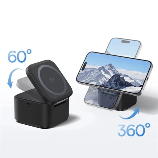 Baseus BS-W531 MagSafe / Qi USB-C 20W vezeték nélküli töltő - fekete - 18