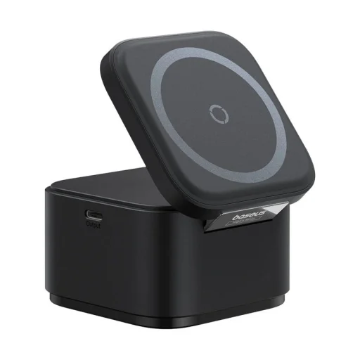 Baseus BS-W531 MagSafe / Qi USB-C 20W vezeték nélküli töltő - fekete - 4