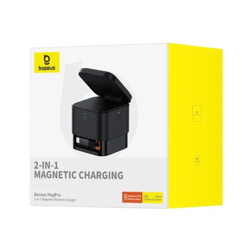 Baseus BS-W531 MagSafe / Qi USB-C 20W vezeték nélküli töltő - fekete - 7