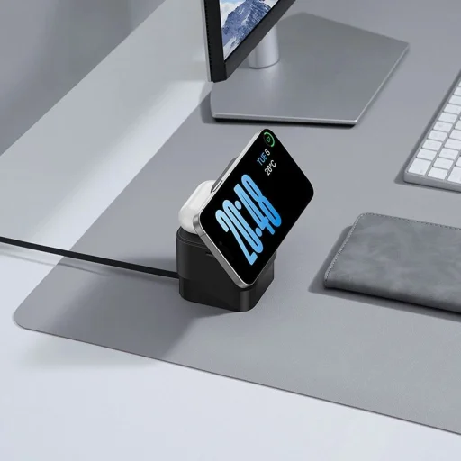 Baseus BS-W531 MagSafe / Qi USB-C 20W vezeték nélküli töltő - fekete - 9