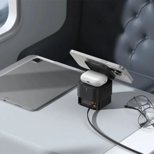 Baseus BS-W531 MagSafe / Qi USB-C 20W vezeték nélküli töltő - fekete - 10