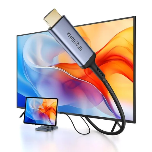 Baseus BS-OH064 8K 60Hz USB-C - HDMI kábel 1,5m - fekete - 9