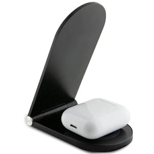 Ferrari Printed Logo MagSafe összecsukható 2 az 1-ben 15W induktív töltő - fekete - 3