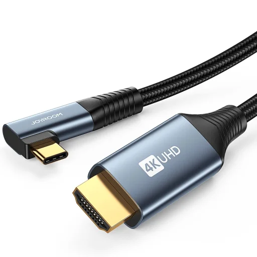 USB-C - HDMI kábel Joyroom SY-20C1 szögletes 4K 60Hz 2m – szürke - 1