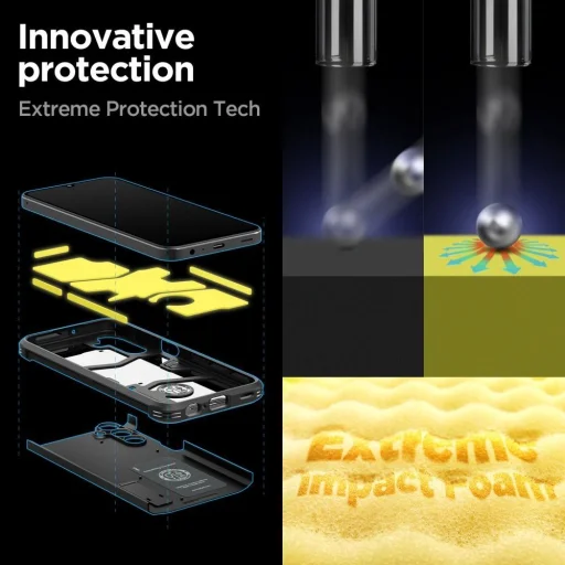 Spigen Rugged Armor tok Samsung Galaxy A15 4G / 5G - fekete - 12