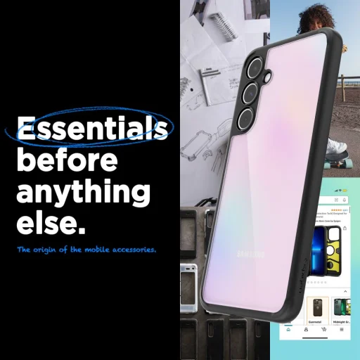 Spigen Ultra Hybrid tok Samsung Galaxy A55 5G-hez - matt fekete - 21