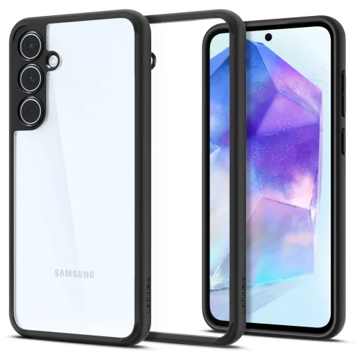 Spigen Ultra Hybrid tok Samsung Galaxy A55 5G-hez - matt fekete - 1