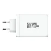 Silver Monkey GaN 130W hálózati töltő 3x USB-C PD 1x USB-A 3.0 QC - fehér thumbnail