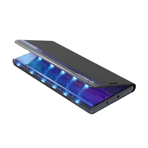 New Sleep View Case fliptok és állvánnyal Samsung Galaxy A55-hez - fekete tok - 4