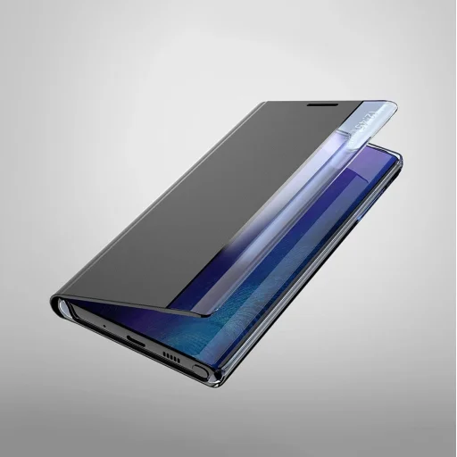 New Sleep View Case fliptok és állvánnyal Samsung Galaxy A55-hez - fekete tok - 6
