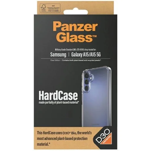 PanzerGlass HardCase D3O® Bio és katonai minősítésű tok Samsung Galaxy A15 / A15 5G - Átlátszó - 4