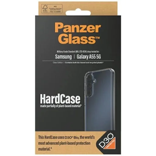PanzerGlass HardCase D3O® Bio és katonai minősítésű tok Samsung Galaxy A55 5G - átlátszó - 4