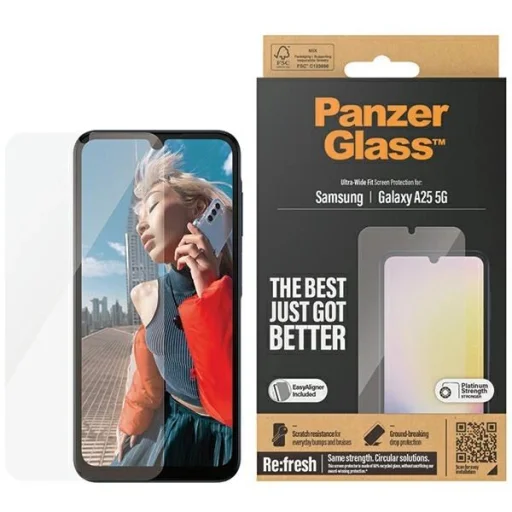 PanzerGlass Ultra-Wide Fit edzett üveg Samsung Galaxy A25 5G-hez üvegfólia - 1