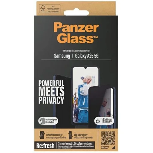 PanzerGlass Ultra-Wide Fit edzett üvegfólia pozicionálóval Samsung Galaxy A25 5G-re - 4