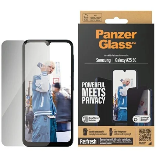 PanzerGlass Ultra-Wide Fit edzett üvegfólia pozicionálóval Samsung Galaxy A25 5G-re - 1