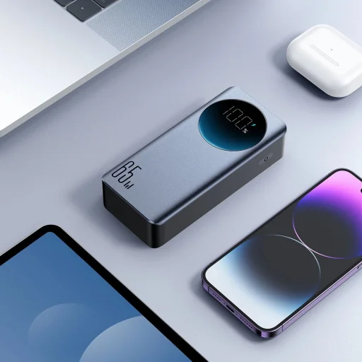 Joyroom 30000mAh 65W power bank digitális kijelzővel (JR-PBF05) - fekete - 9