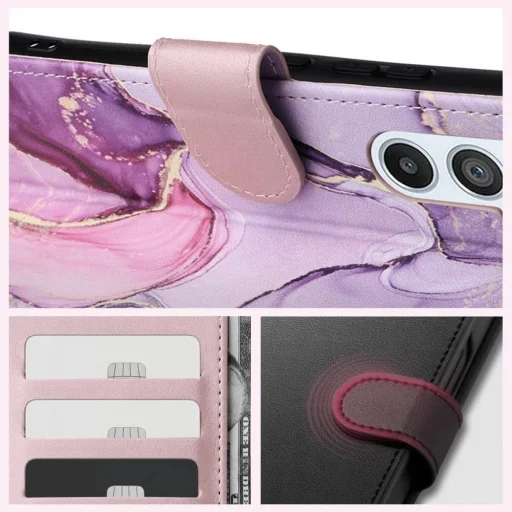 Tech-Protect Wallet tok Samsung Galaxy A35 5G - pink marble - 3