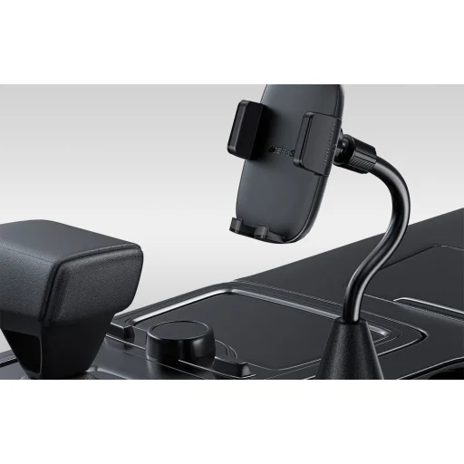 Autós pohártartóra szerelhető telefontartó, Acefast, D24 (fekete) - 4