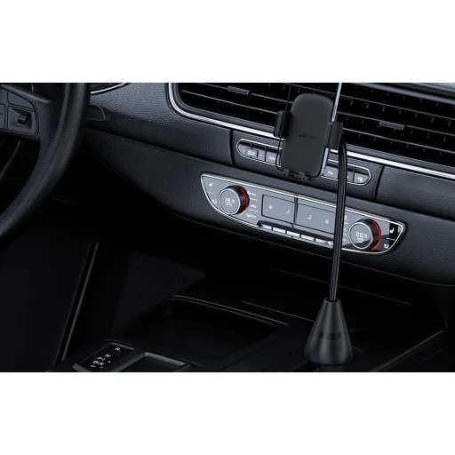 Autós pohártartóra szerelhető telefontartó, Acefast, D24 (fekete) - 5