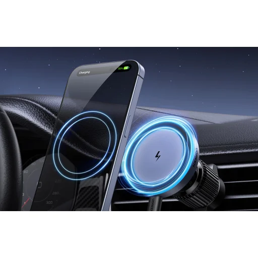 Mágneses autós tartó induktív töltővel Ugreen W525, szellőzőrácsra, 15W (fekete) - 4