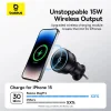 Baseus MagPro Series autós tartó 15W induktív töltővel szellőzőre - fekete thumbnail