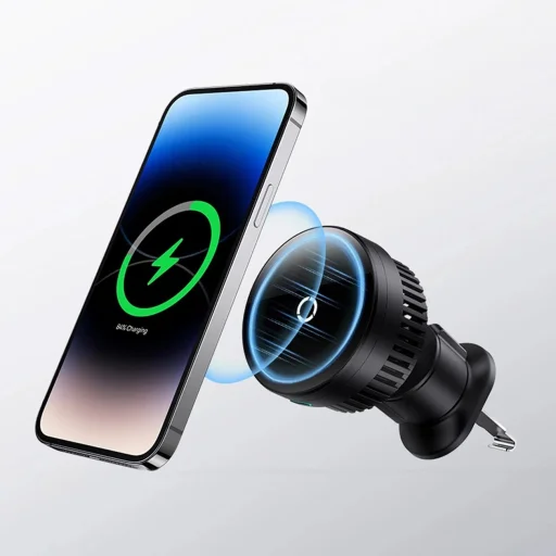 Baseus MagPro Series autós tartó 15W induktív töltővel szellőzőre - fekete - 20