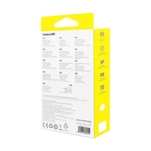 Baseus Free2Draw CB000084 visszahúzható USB-C - Lightning / USB-C / micro USB kábel 100W 1,1m - fekete - 8