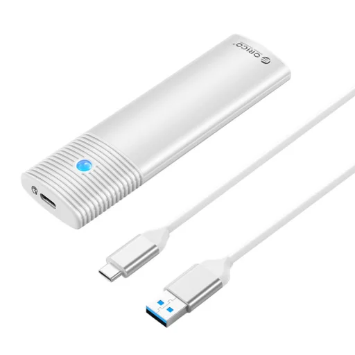 M.2 SATA külső meghajtó ház, Orico PWM2-WH-EP, USB-C, 5Gbps (ezüst) - 2