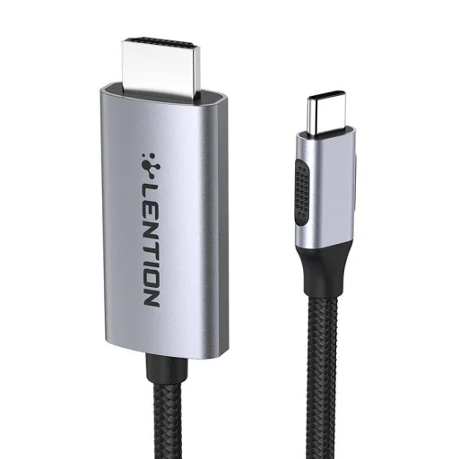 Lention CU707 USB-C-HDMI 2.0 kábel, 4K60Hz, 1Gbps, 3m (szürke) - 1
