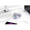 Lention 4in1 Hub USB-C to USB 3.0 + 2x USB 2.0 + USB-C (szürke) thumbnail
