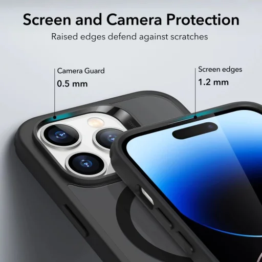  iPhone 14 Pro Fekete ESR CH HaloLock MagSafe Frosted tok - 6
