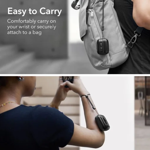 ESR Pulse Halolock fliptok MagSafe kompatibilitással Apple AirPods Pro 1/2 - Fekete - 6