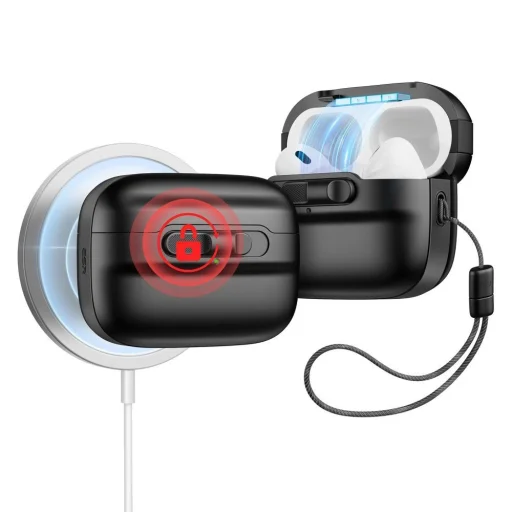 ESR Pulse Halolock fliptok MagSafe kompatibilitással Apple AirPods Pro 1/2 - Fekete - 7