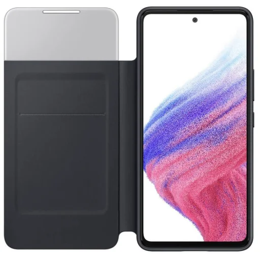 EF-EA536PBE Samsung S-View fliptok Galaxy A53 5G Fekete tok - 3