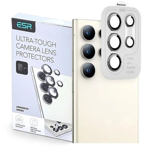 ESR kamera lencsevédő Samsung Galaxy S24 Ultra számára - Fekete - 1