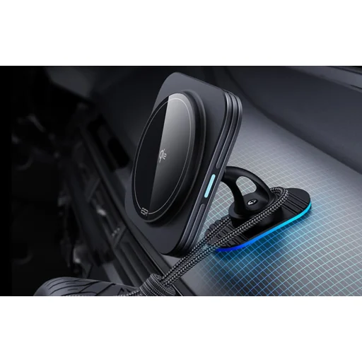 ESR Halolock Magnetic QI2 autós telefontartó MagSafe 15W induktív töltővel a légbeömlőhöz - fekete - 8