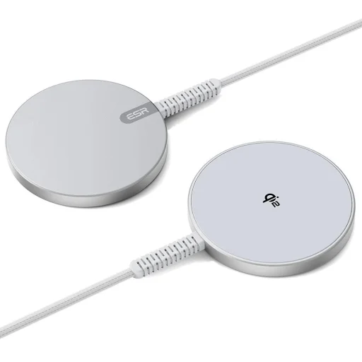 ESR Halolock Qi2 Mini Vezeték Nélküli Töltő 15W MagSafe-kel - Ezüst - 1