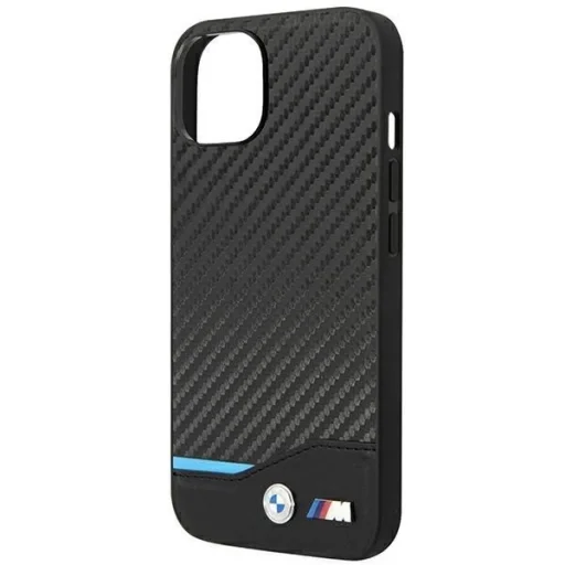  iPhone 14 Plus 6.7" fekete / fekete bőr karbon BMW BMHCP14M22NBCK tok - 6
