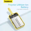 Baseus Magnetic Mini MagSafe 10000mAh 20W powerbank beépített Lightning kábellel - sárga + Baseus Simple Series USB-C - USB-C 60W 0.3m kábel thumbnail
