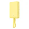 Baseus Magnetic Mini MagSafe 10000mAh 20W powerbank beépített Lightning kábellel - sárga + Baseus Simple Series USB-C - USB-C 60W 0.3m kábel thumbnail